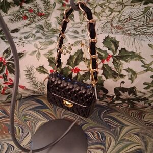 Chanel Bag Glass Christmas Tree Ornament NWT Black